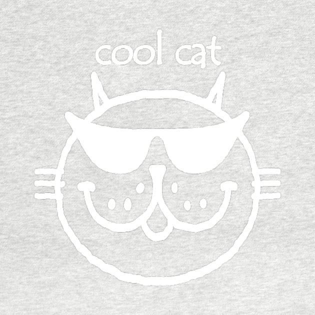 cool cat (white outline) by RawSunArt